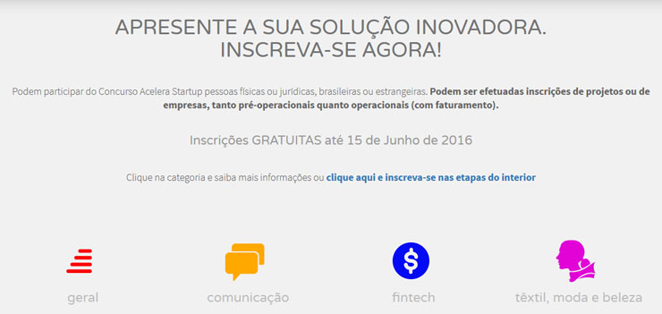 Apresente a sua solução inovadora.
Inscreva-se agora!
