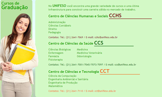 Cursos Graduação Unifeso