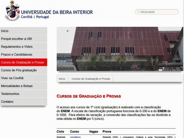 Após Coimbra, outra universidade de Portugal aceita brasileiros pelo Enem