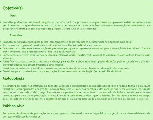 Objetivos do Curso