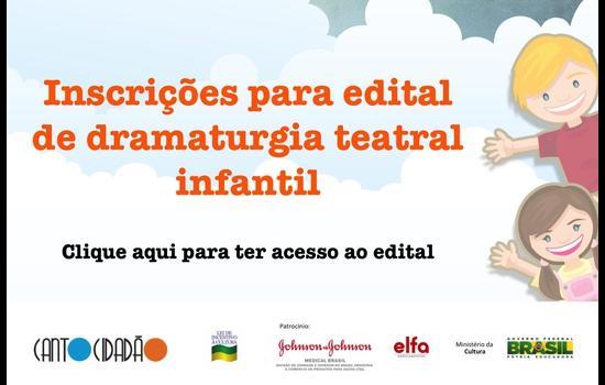 Canto Cidadão lança edital de estímulo à dramaturgia teatral infantil