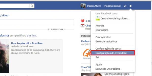 Acesse as opções de privacidade (Foto: Reprodução/Paulo Alves) (Foto: Acesse as opções de privacidade (Foto: Reprodução/Paulo Alves))