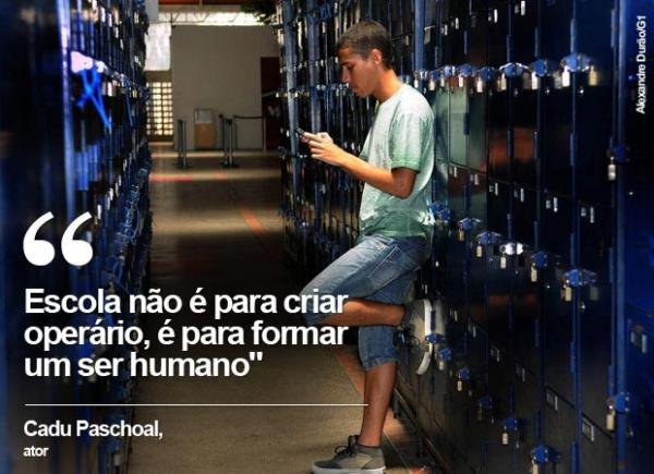 Cadu Paschoal diz ter orgulho do pai que busca agora formação escolar para adultos. (Foto: Alexandre Durão/G1)