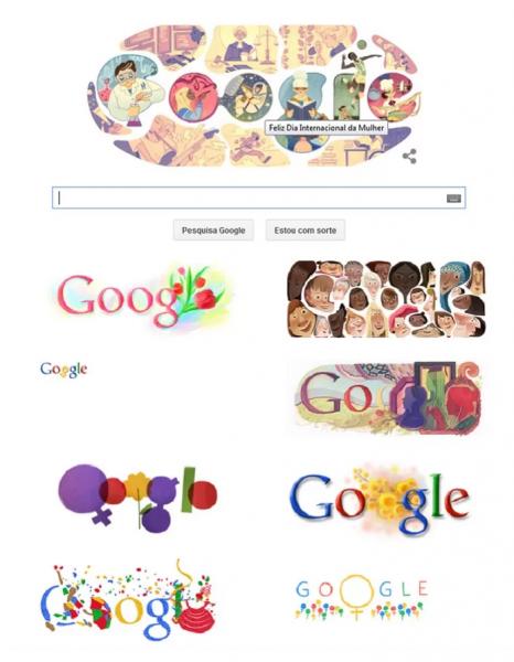 Google faz Doodles em homenagem ao Dia da Mulher todo ano (Foto: Reprodução/Google)