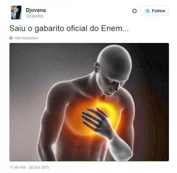 Espera pelo gabarito do Enem 2015 gera memes no Twitter. (Foto: Reprodução/Twitter)