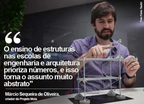 Márcio Sequeira de Oliveira criou modelo de ensino de arquitetura e arrecadou R$ 600 mil para a linha de produção (Foto: Fabio Tito/G1)