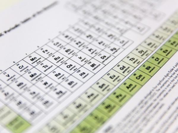 Tabela periódica dos elementos [química] (Foto: Marcelo Brandt/G1)
