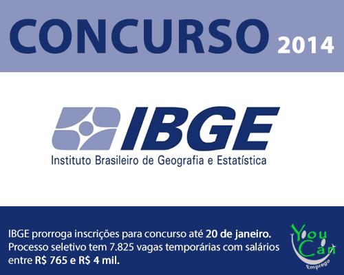 IBGE prorroga as inscrições para preencher 7.825 vagas