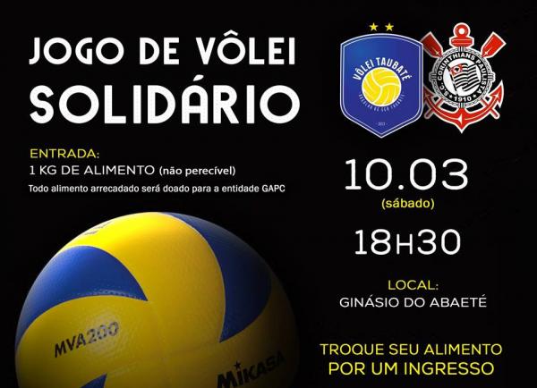 Jogo Solidário do Vôlei Taubaté em prol do GAPC