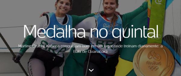 Martine Grael e Kahena conquistam ouro em um lugar onde treinam diariamente: a Baía de Guanabara