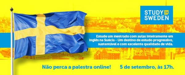 Palestra gratuita online: De como estudar na Suécia