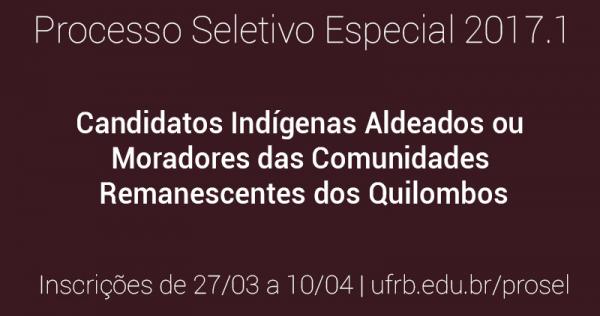 UFRB divulga processo seletivo para candidatos indígenas e moradores dos quilombos